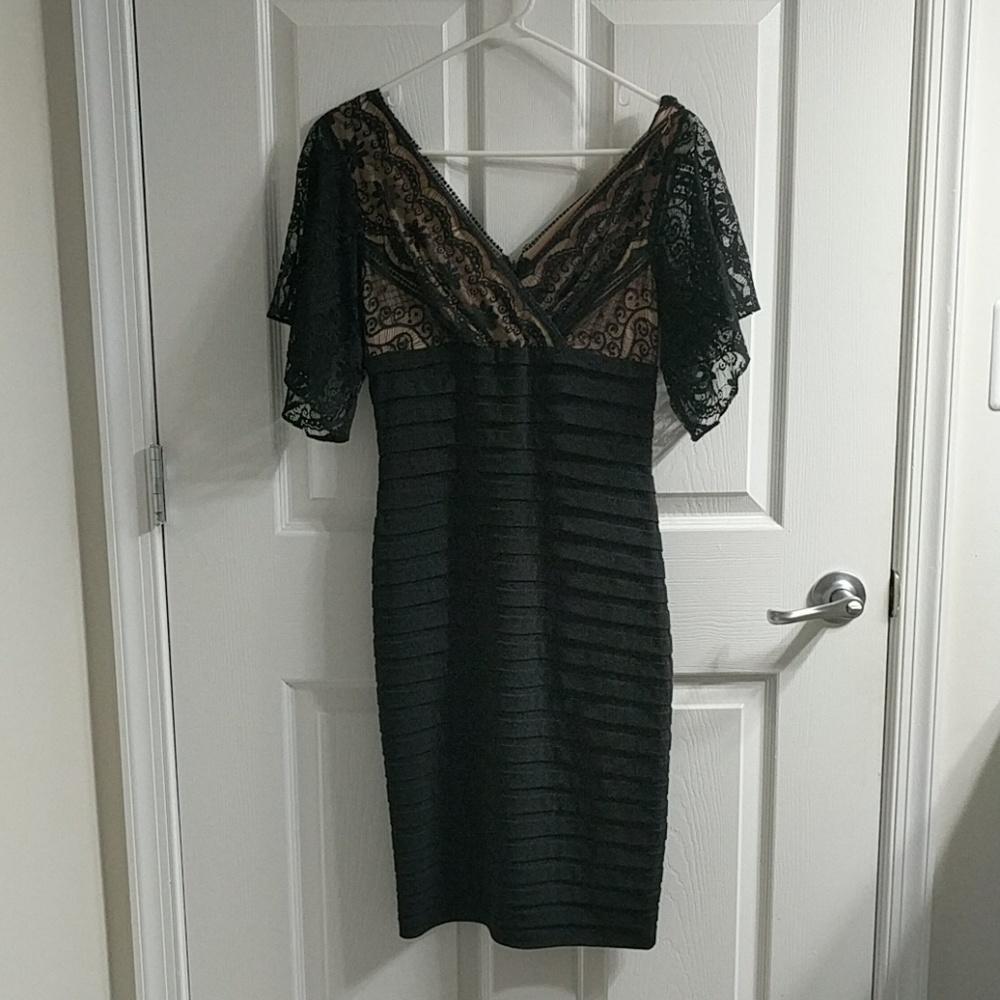 Black lacy Adrianna Papell dress